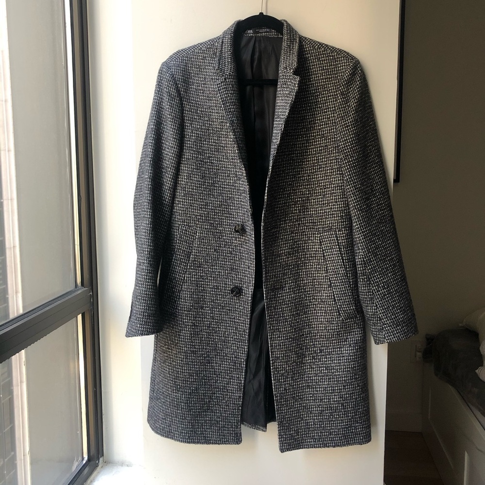 Zara gray tweed coat